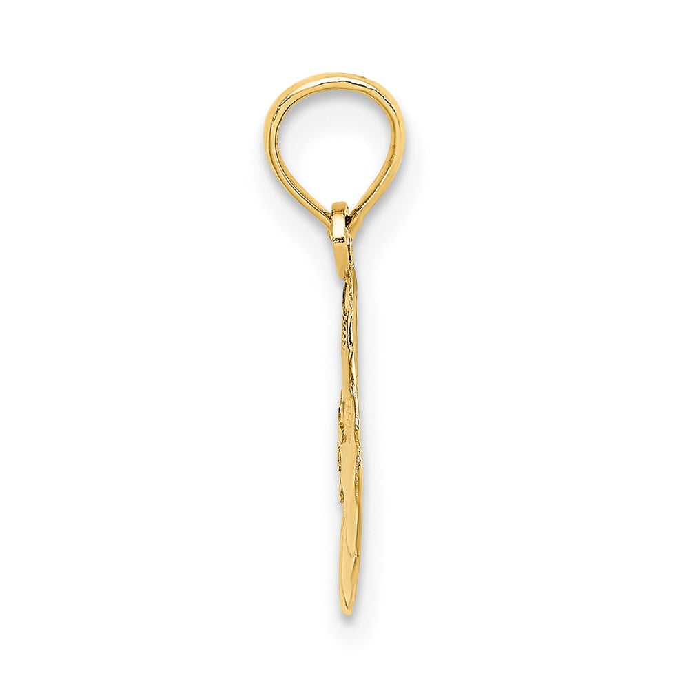 14K Gold Sun Design Charm