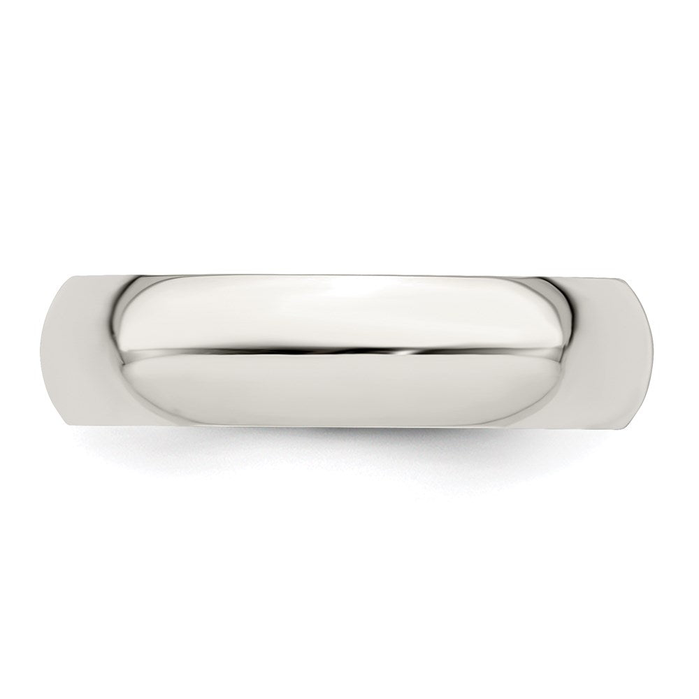 Sterling Silver 5mm Half Round Size 9 Band