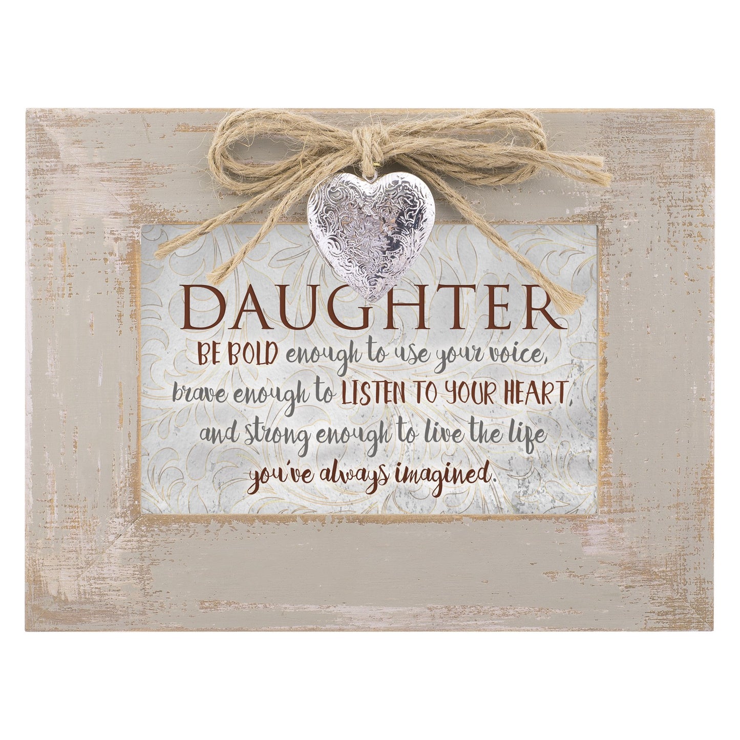 Daughter Live Life Imagined Distressed Wood Locket Jewelry Music Box Plays Tune You Light Up My Life