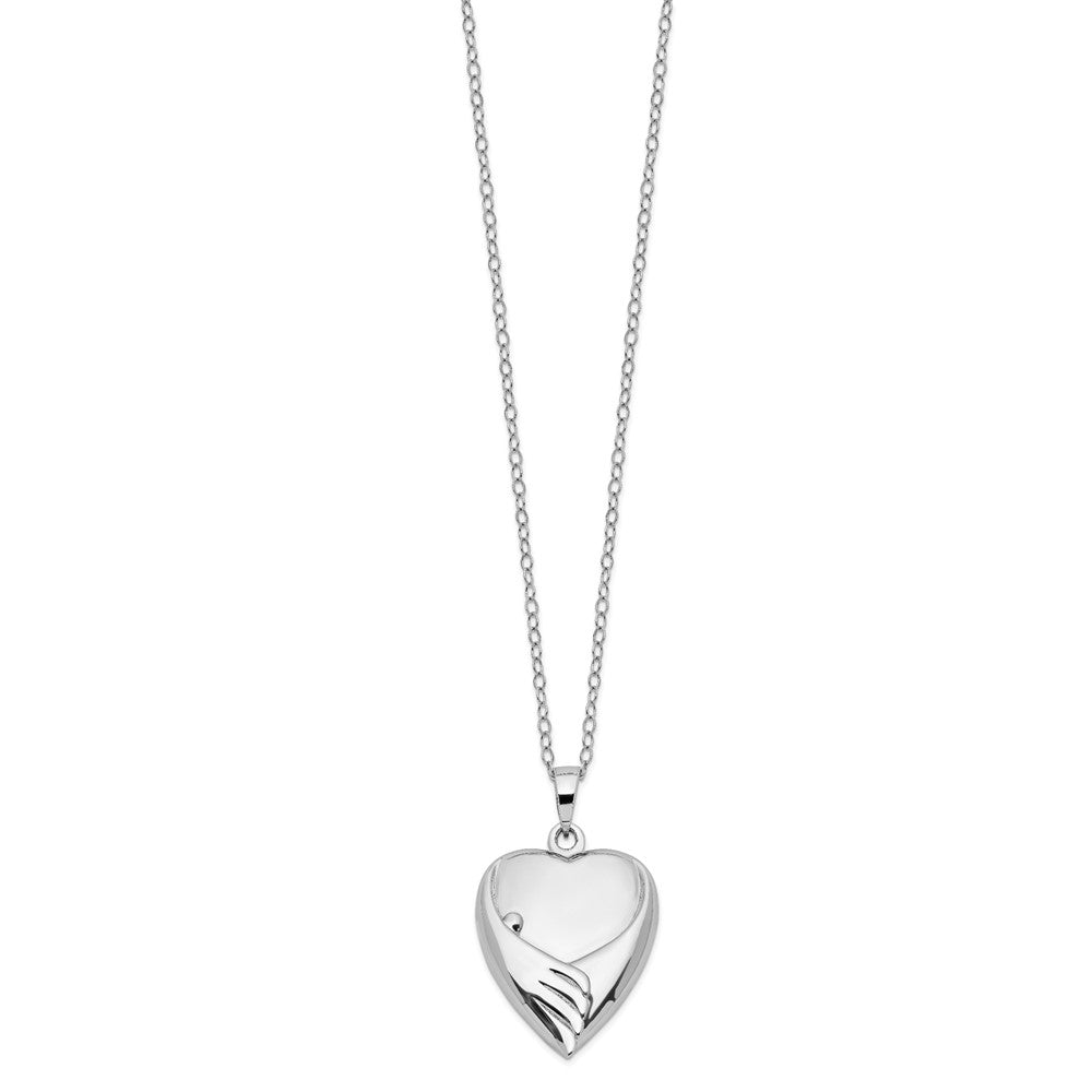 Sentimental Expressions Sterling Silver Rhodium-plated Forever My Baby Ash Holder 18 Inch Necklace 18 Inches