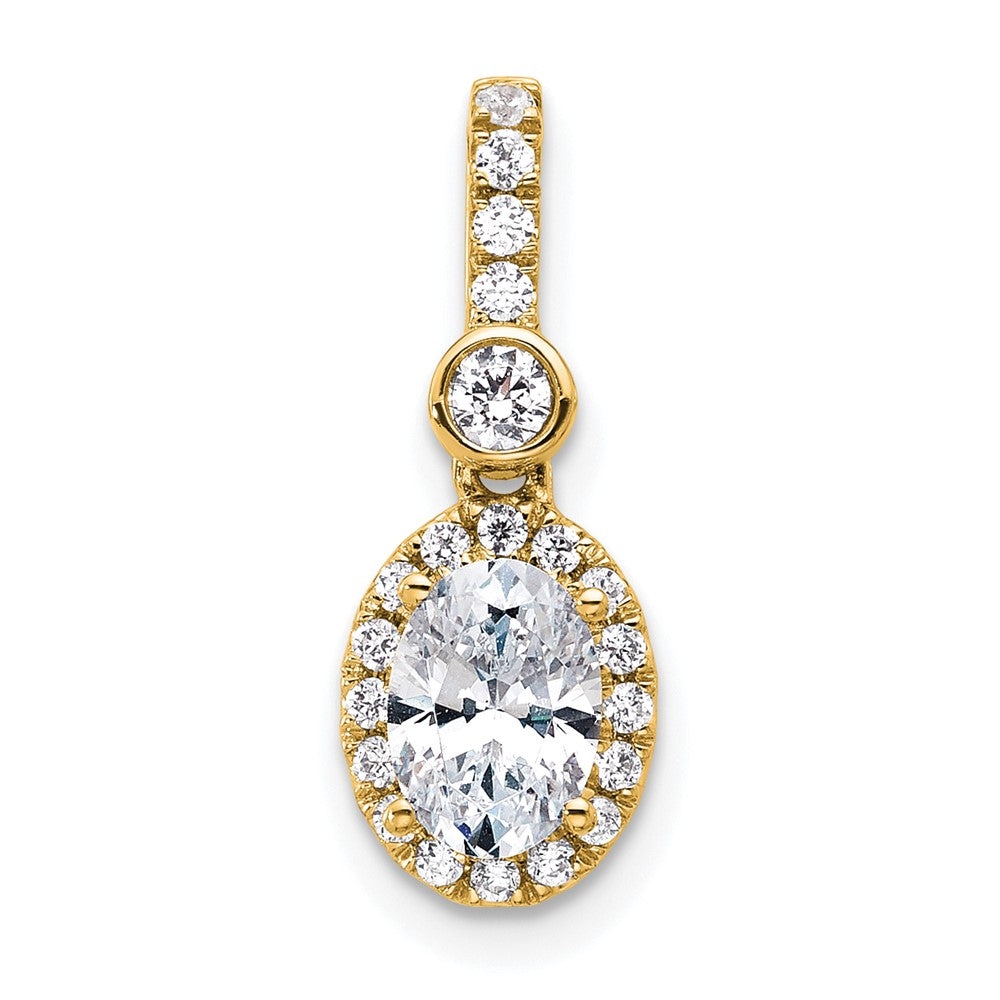 14ky Lab Grown Diamond 0.75ctw Oval VS/SI+ G+ Pendant