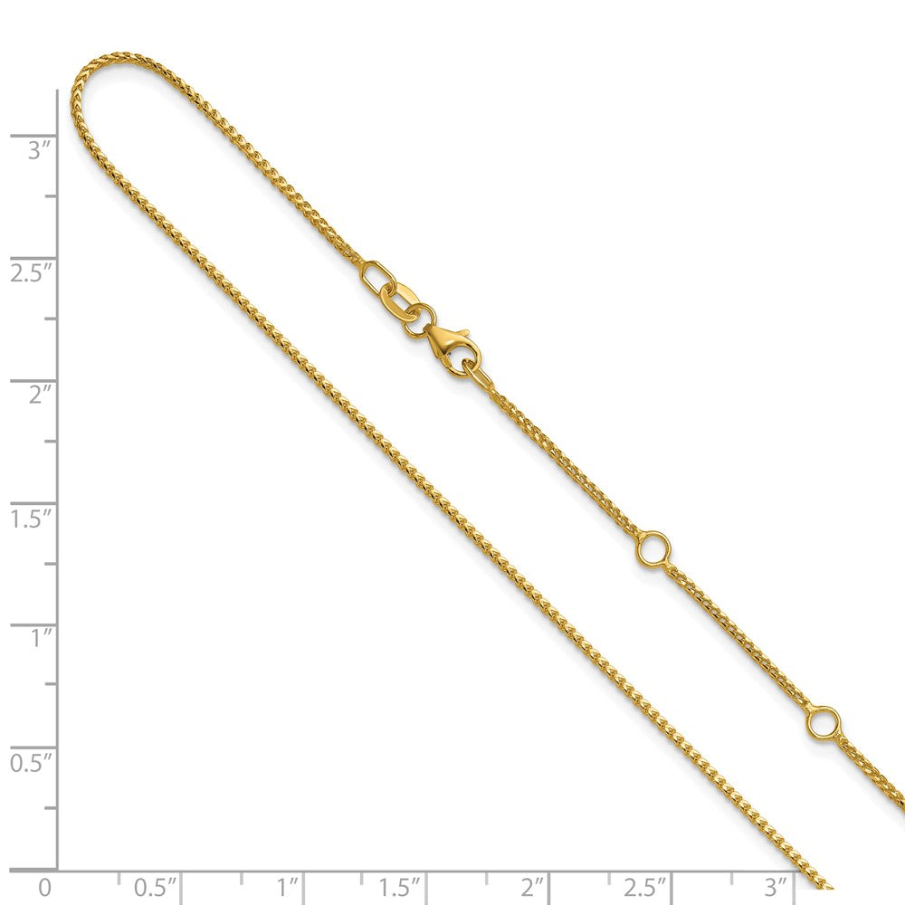 10K 1.1mm Franco 1in+1in Adjustable Chain