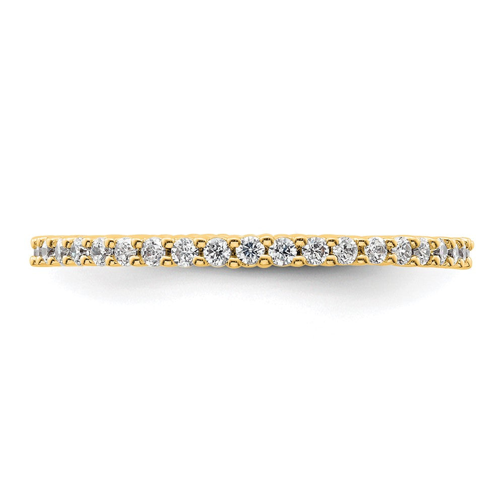 14k Polished Size 8.5 Shared Prong 1/2 carat Diamond Complete Eternity Band