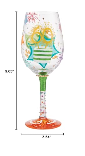 Lolita Happy 60th Birthday Wine Glass 9in H