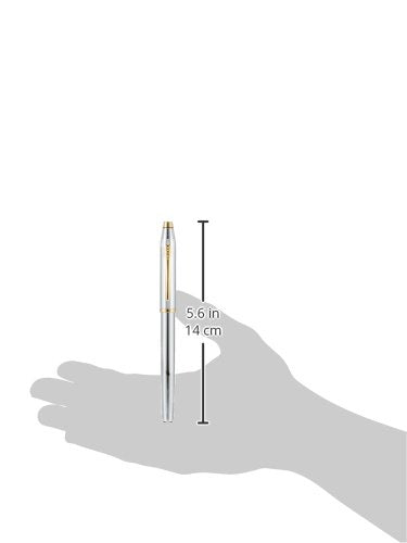 Cross Century II Refillable Gel Ink Rollerball Pen, Medium Rollerball, Includes Luxury Gift Box - Medalist Chrome