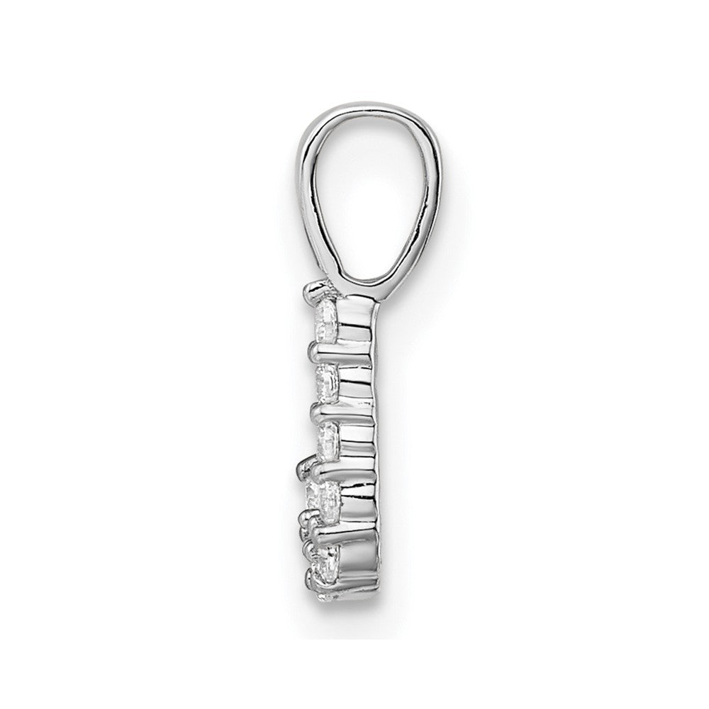 14k White Gold 1/10 carat Lab Grown Diamond VS/SI+ G+ Letter J Initial Pendant