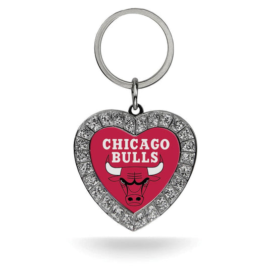 NBA Chicago Bulls Rhinestone Heart Key Ring QGC7904