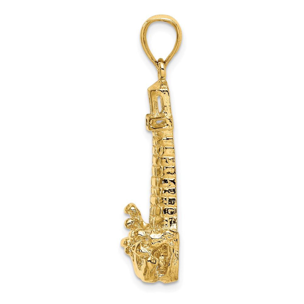 14K Lighthouse W/ Wave Charm