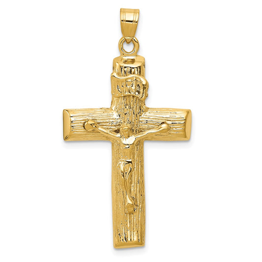 10k Crucifix Charm Yellow Gold