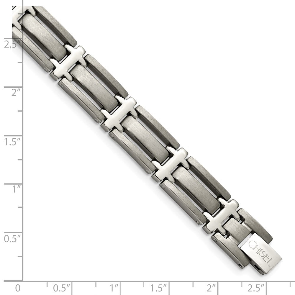 Titanium Brushed and Polished 8.75in Bracelet 8.75 inches