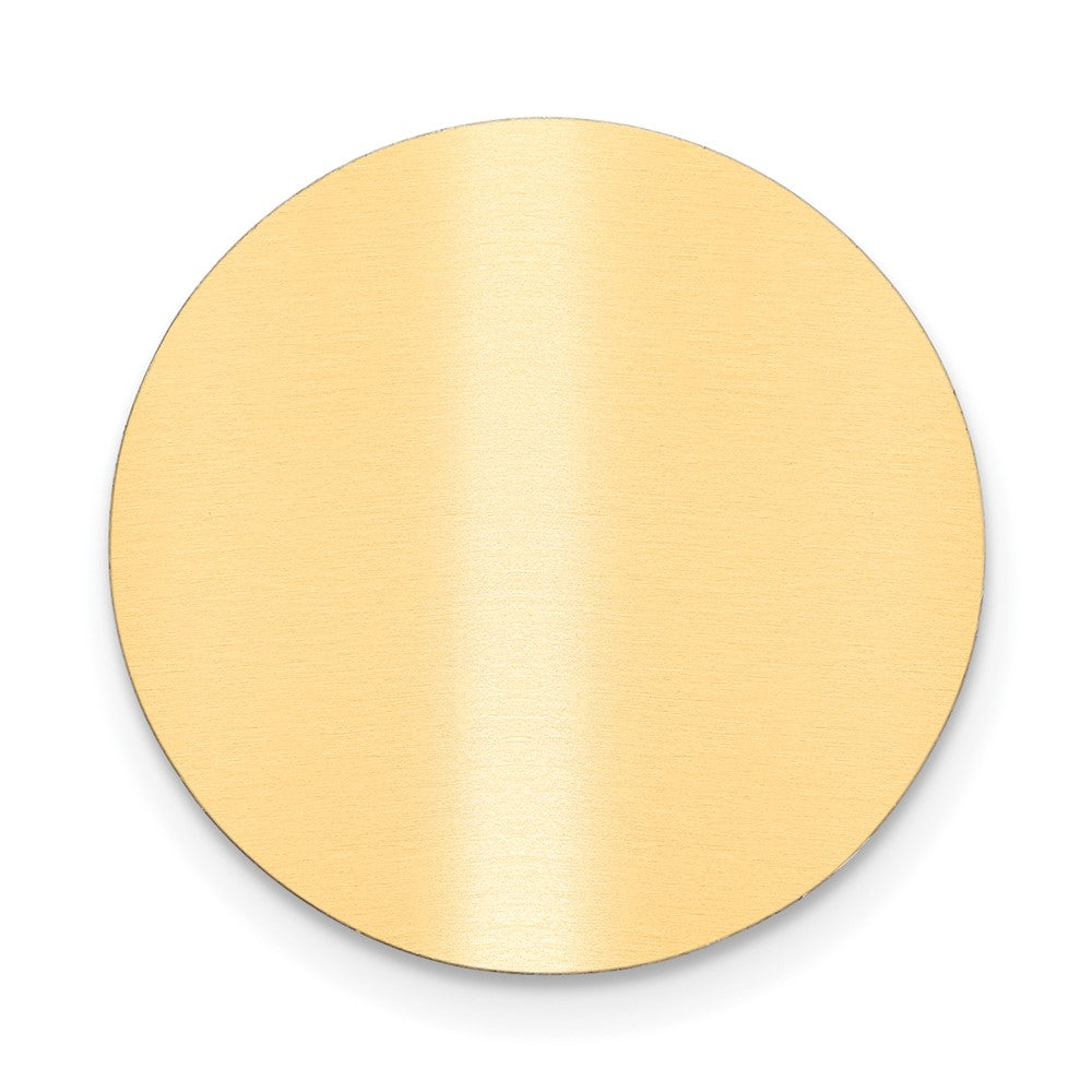 1 x 1 Round Satin Brass Plates-Set of 6
