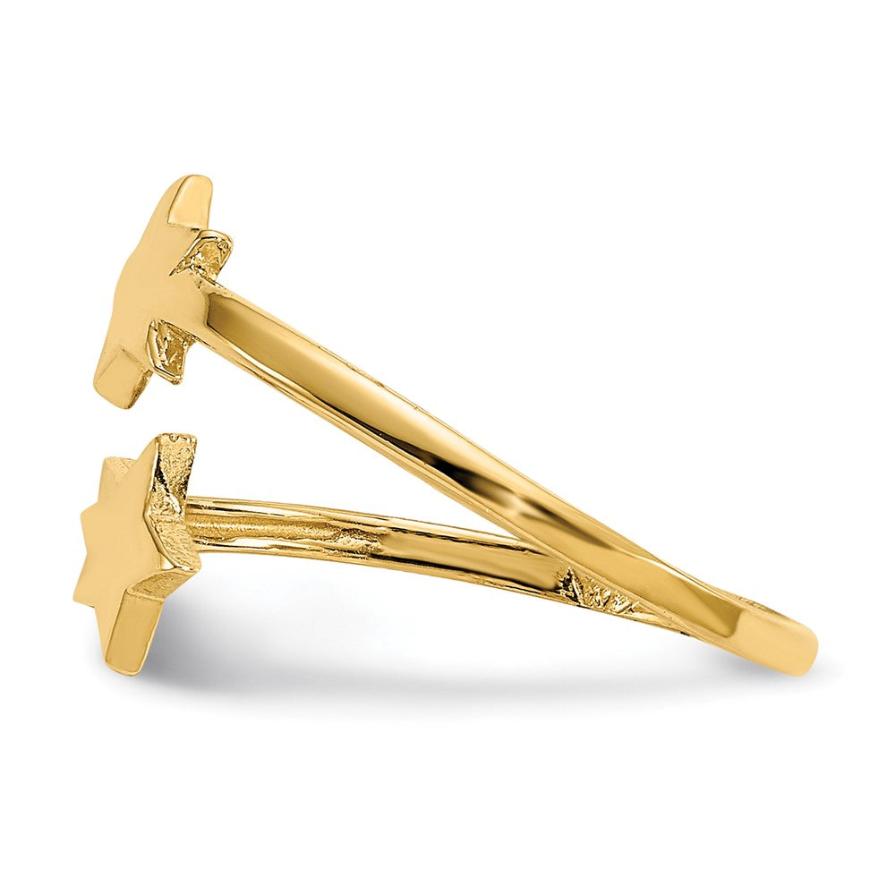 10k Star Toe Ring Yellow Gold