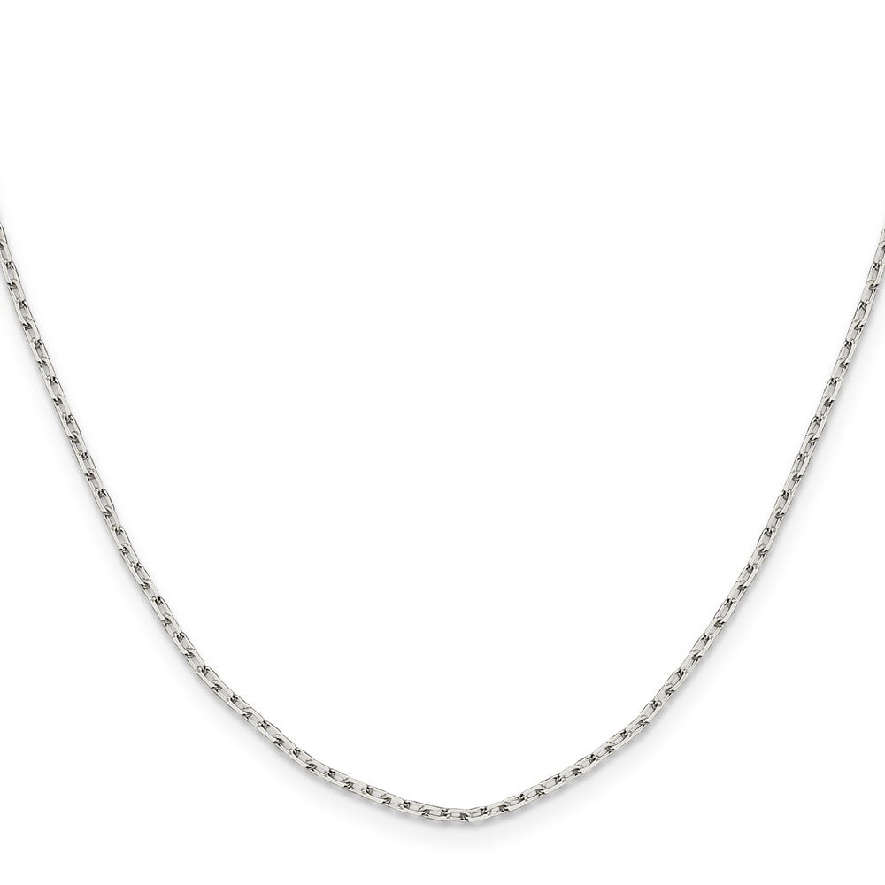 Sterling Silver 1.65mm Diamond-cut Long Link Cable Chain 26 Inches