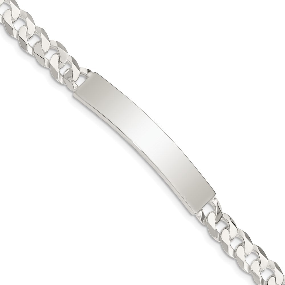 Sterling Silver Curb Link ID Bracelet 8.5 inches