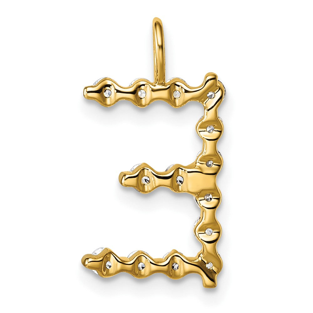 True Origin 14k 1/2 carat Lab Grown Diamond VS DEF Alphabet E Pendant