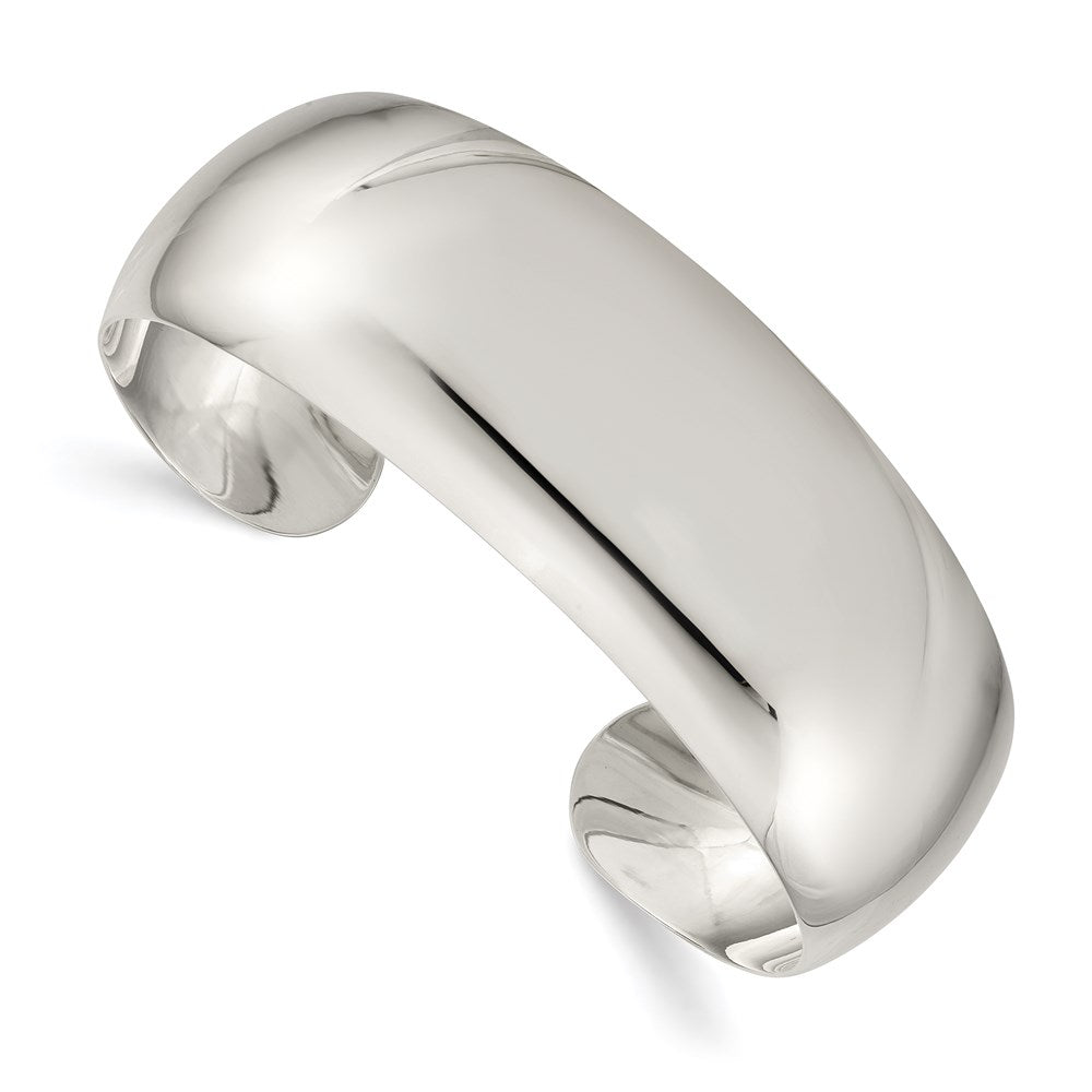 Sterling Silver 21mm Cuff Bangle 7.5 inches