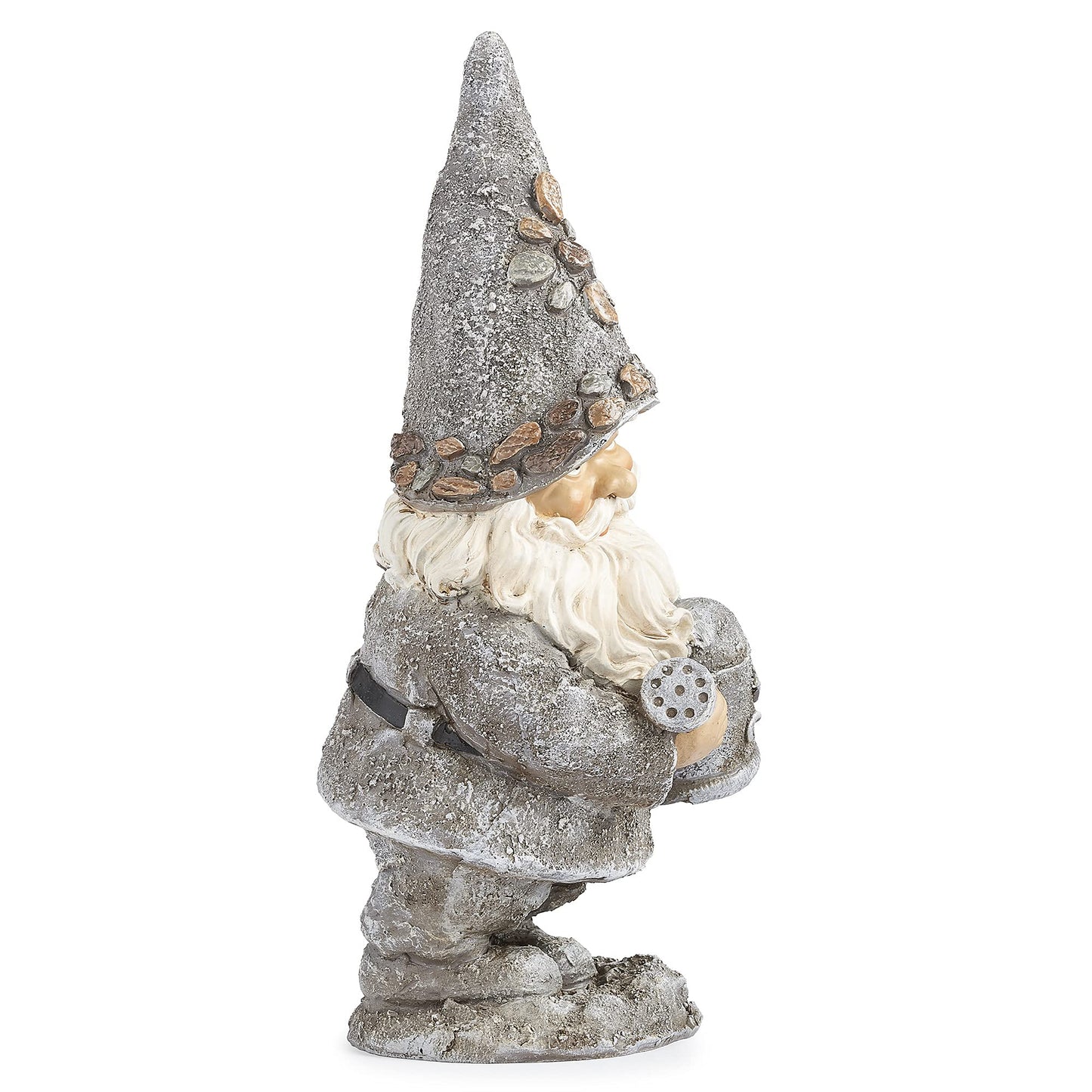 Roman Gnome with Kettle Pebble Garden Statue