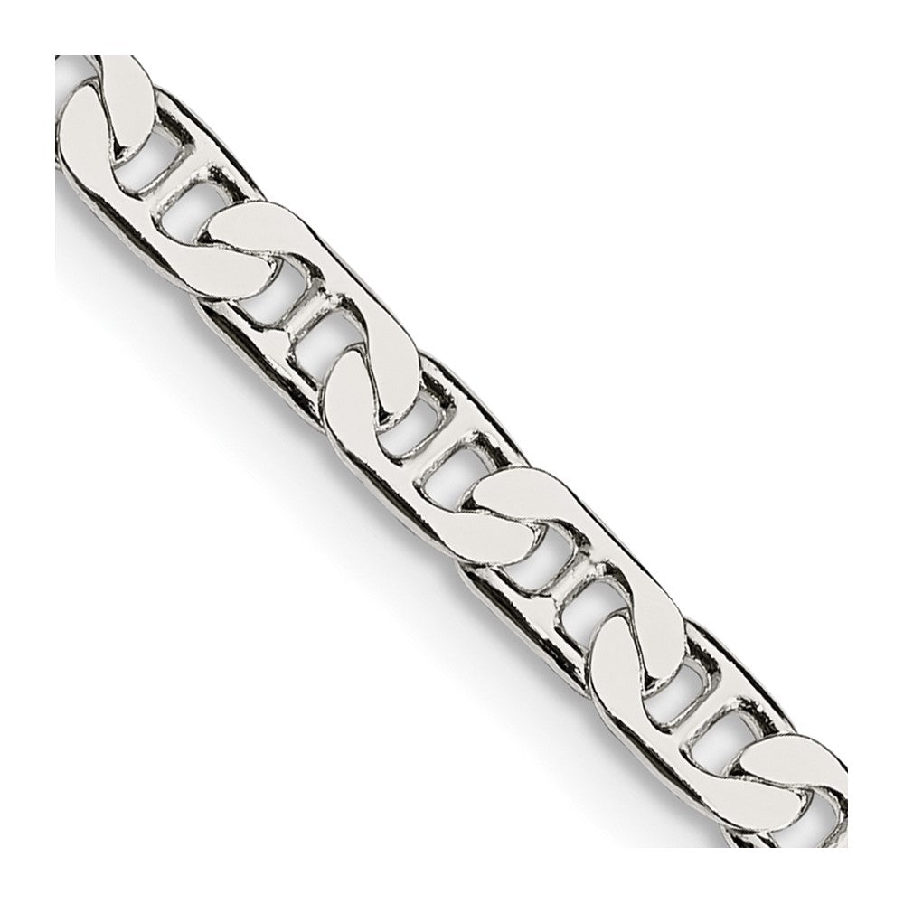 Sterling Silver 3.75mm Flat Anchor Chain 18 Inches