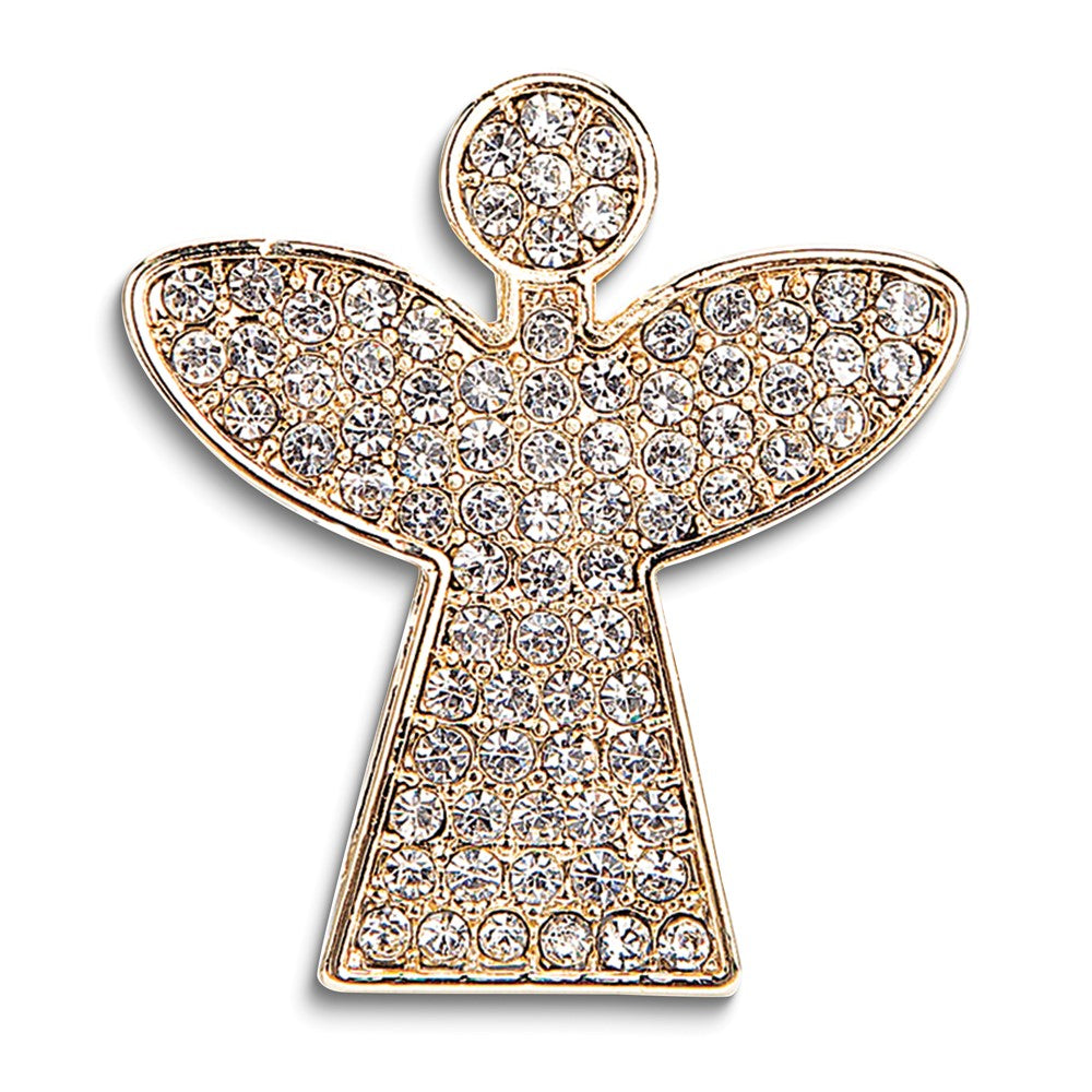 Gold-tone Worry Angel Pin with Sentiment Card