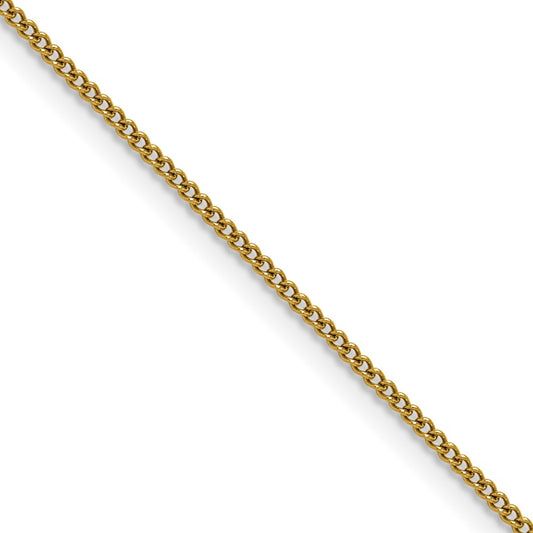 Chisel Stainless Steel Polished Yellow IP-plated 1.5mm 20 inch Curb Chain
