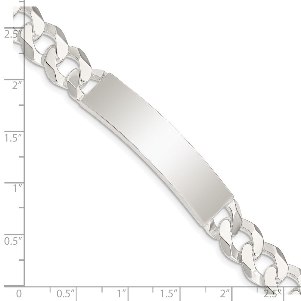Sterling Silver Curb Link ID Bracelet 7.5 inches