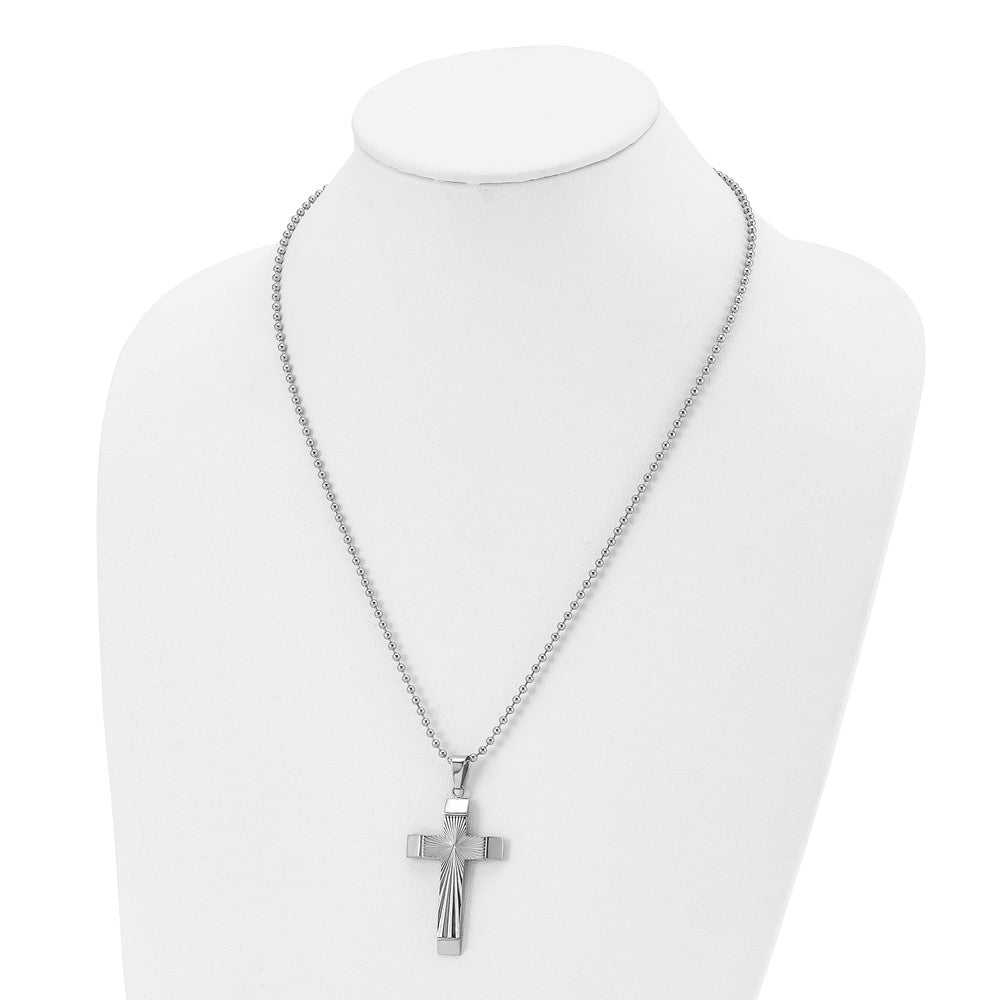 Stainless Steel Polished and Textured Cross 22" N