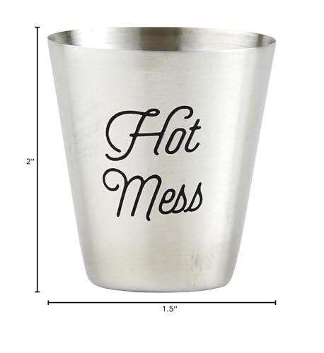 Stainless Steel Shot Glasses, Set of 4