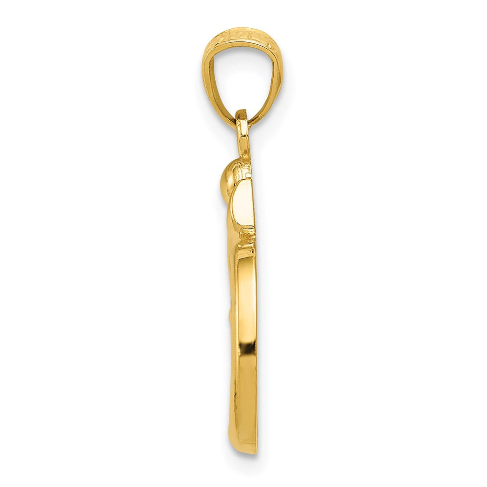14k Polished Om Symbol Pendant