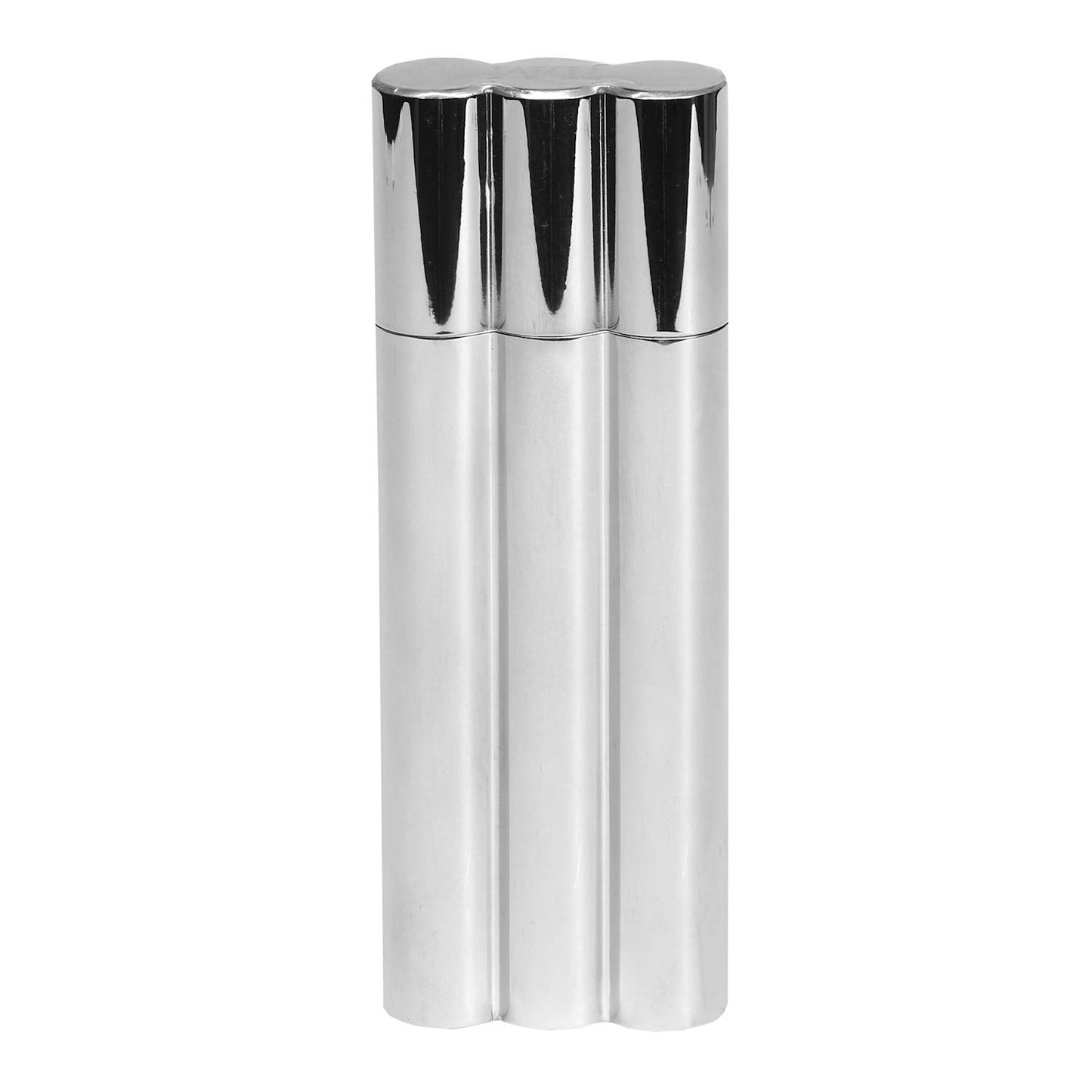 Bey Berk Stainless Steel Double Cigar Tube With 2 Oz. Flask