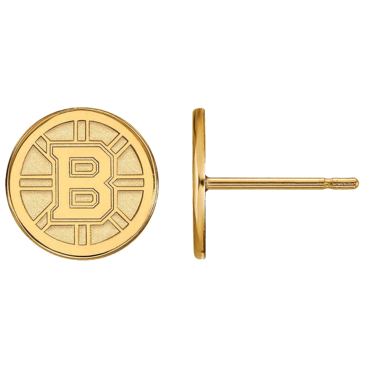 Women's Boston Bruins Gold Plated XS Post Earrings
