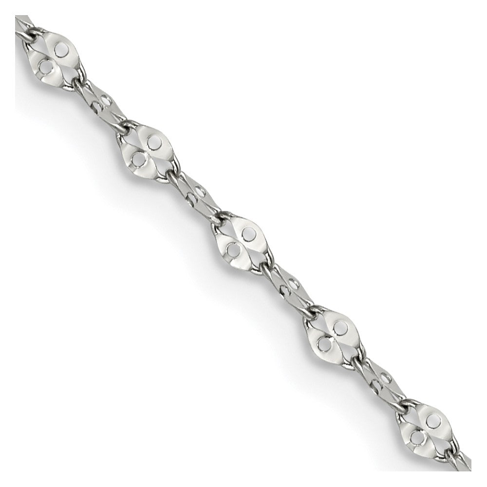 Stainless Steel Polished 2.9mm 16in Fancy Link Chain