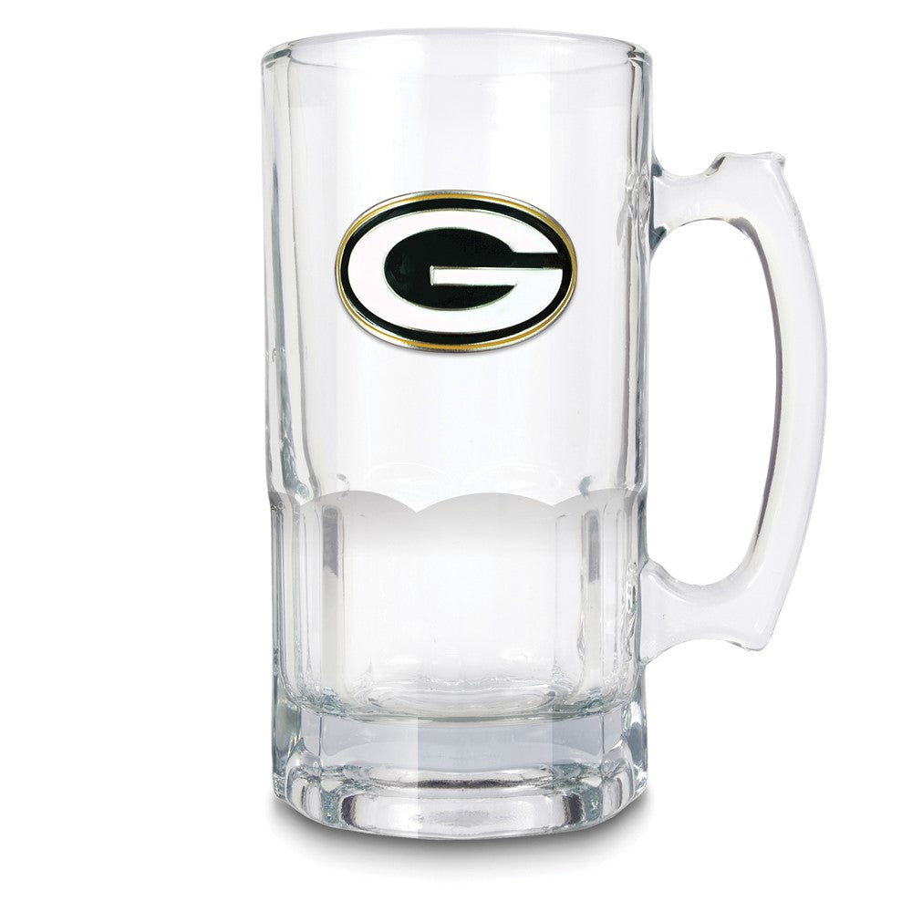 NFL Green Bay Packers Glass 32 ounce Macho Mug with Emblem
