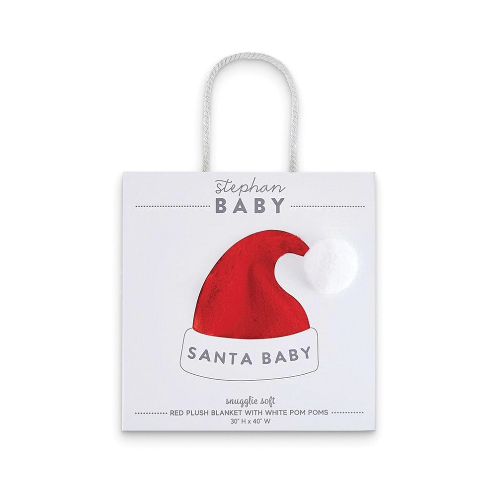 Red Santa Baby Polyester Christmas Plush Blanket