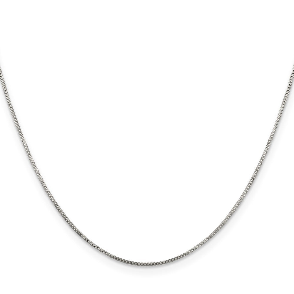 Sterling Silver Rhodium-plated .8mm Box Chain 26 Inches