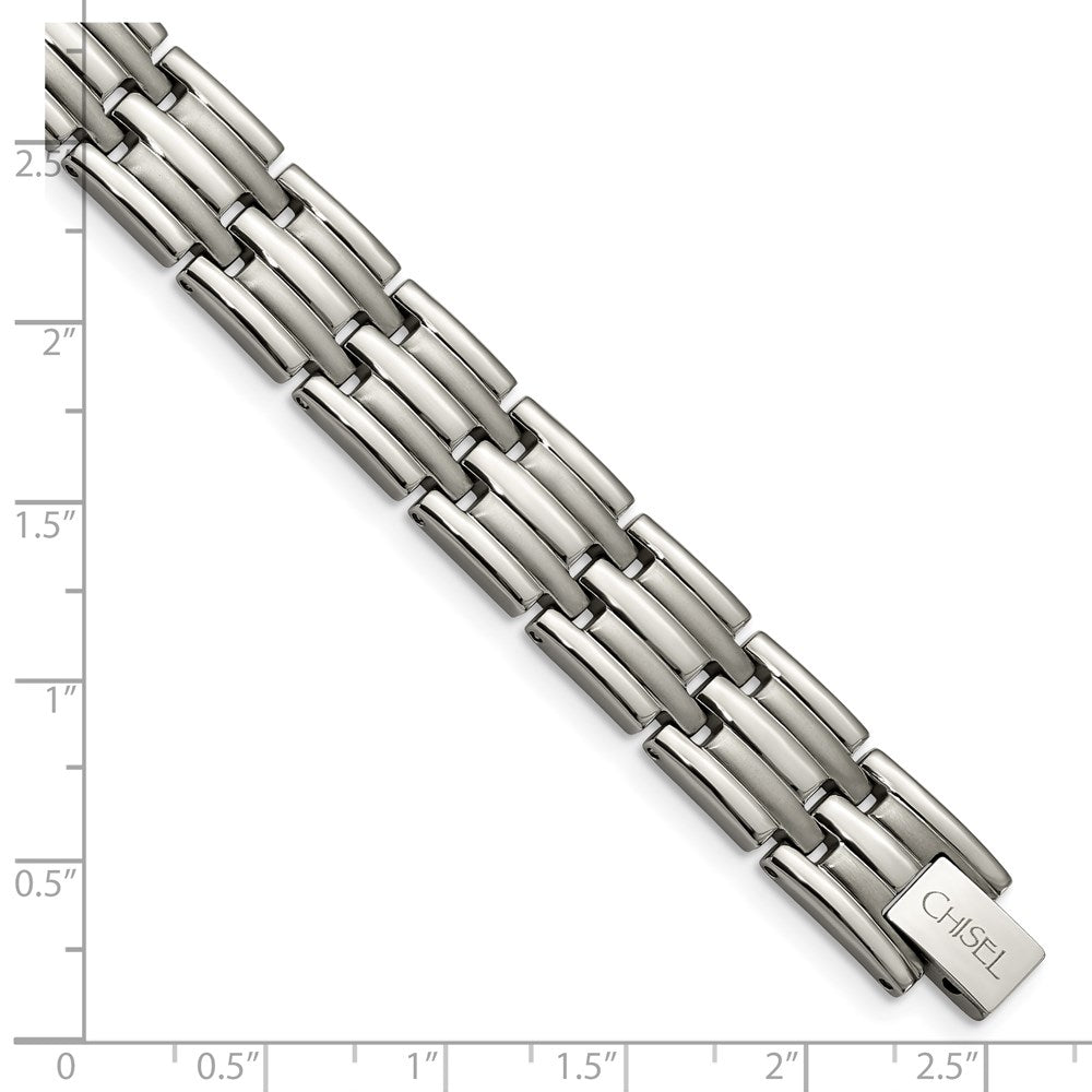 Titanium Brushed and Polished 8.5in Bracelet 8.5 inches