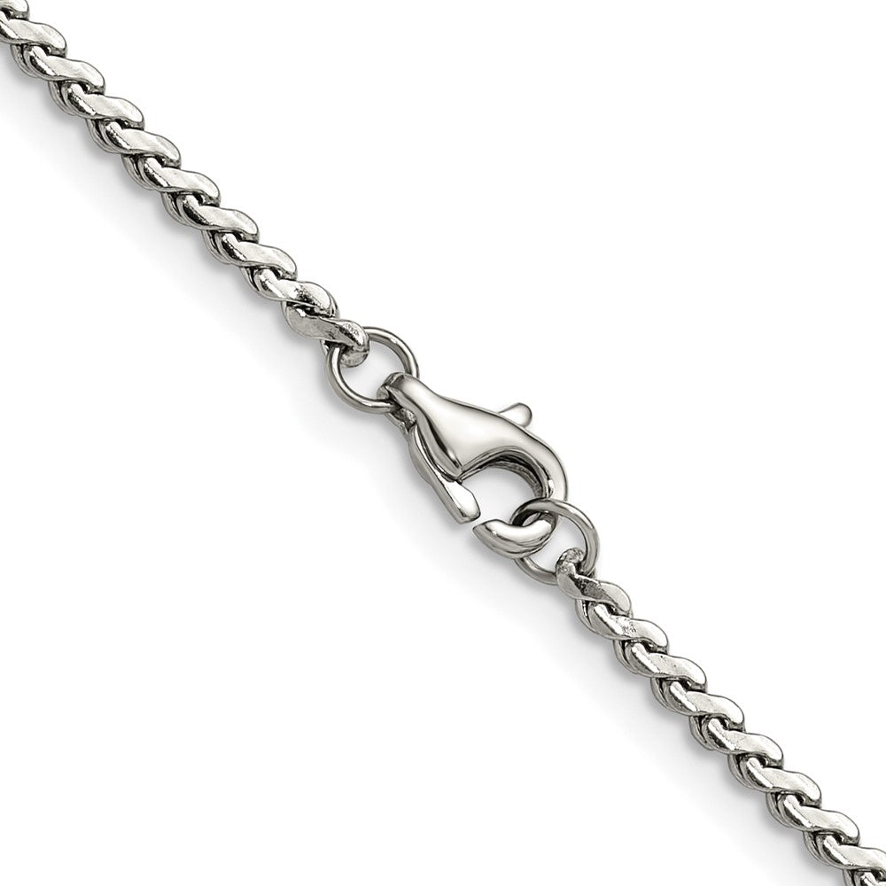 Chisel Stainless Steel Polished 2mm 18 inch Fancy Curb Link Necklace