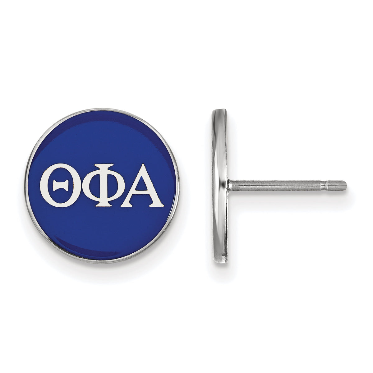 Sterling Silver Official Licensed Greek Sororities Theta Phi Alpha (???) Enameled Post Earrings