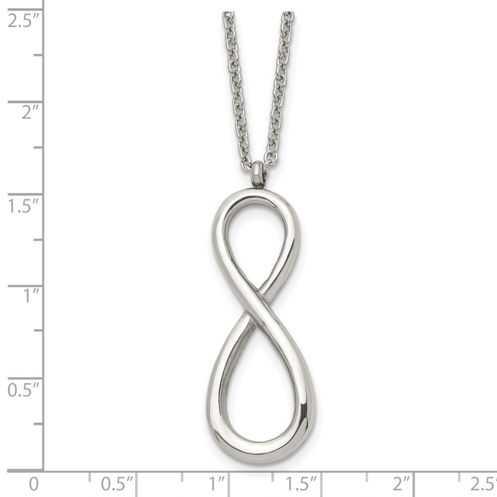 Stainless Steel Polished Infinity 18in Necklace