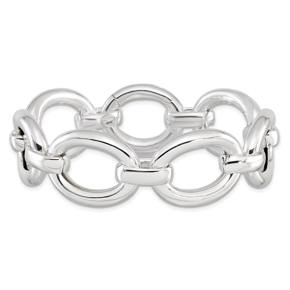 Sterling Silver Polished Large Link Bracelet 8.75 inches
