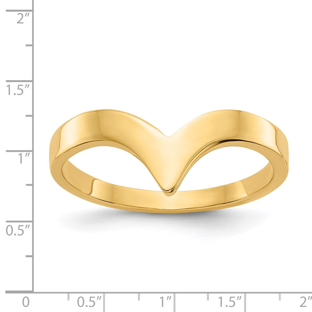 14k Polished Chevron Ring Size 6