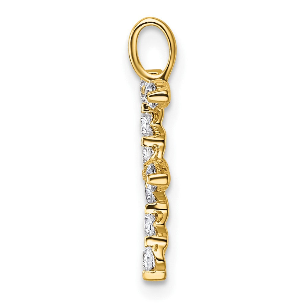 True Origin 14k 3/8 carat Lab Grown Diamond VS DEF Alphabet F Pendant