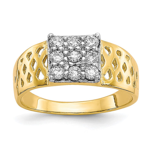 10k CZ Baby Ring Size 1.5