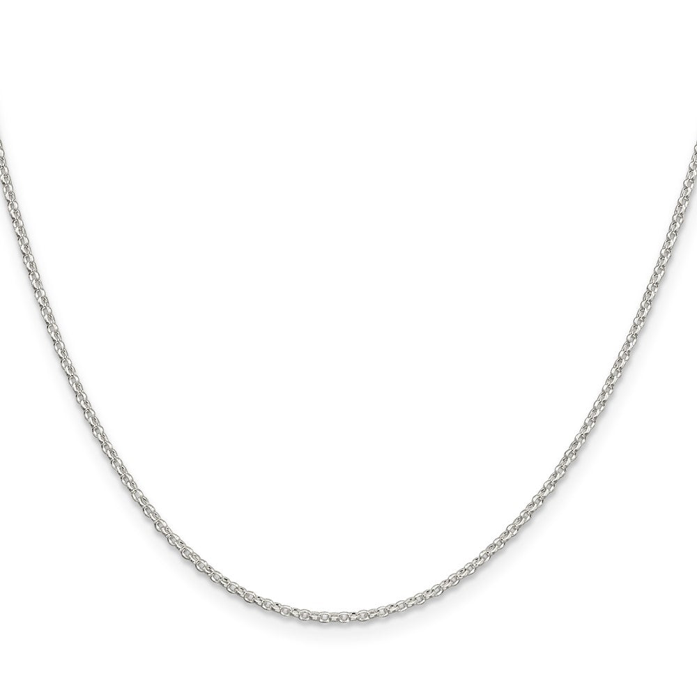 Sterling Silver 1.5mm Diamond-cut Cable Chain 14 Inches