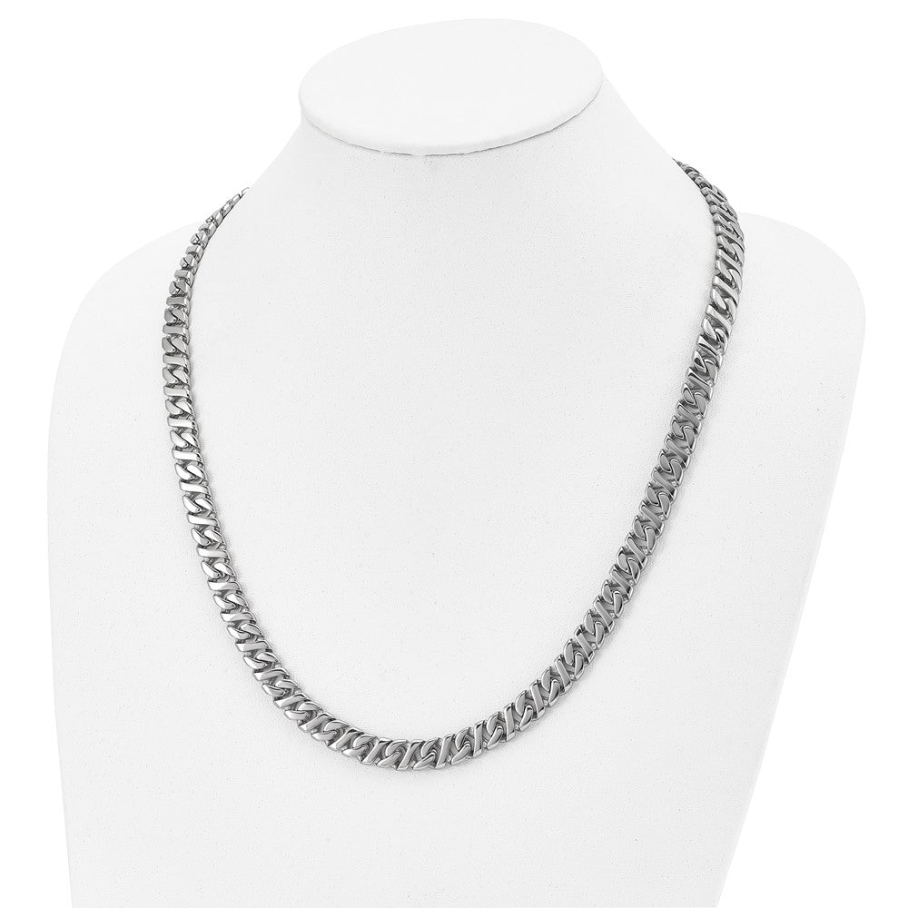 Stainless Steel Polished Link 24in Necklace