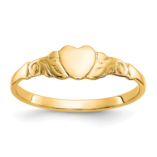10k Heart Ring Yellow Gold