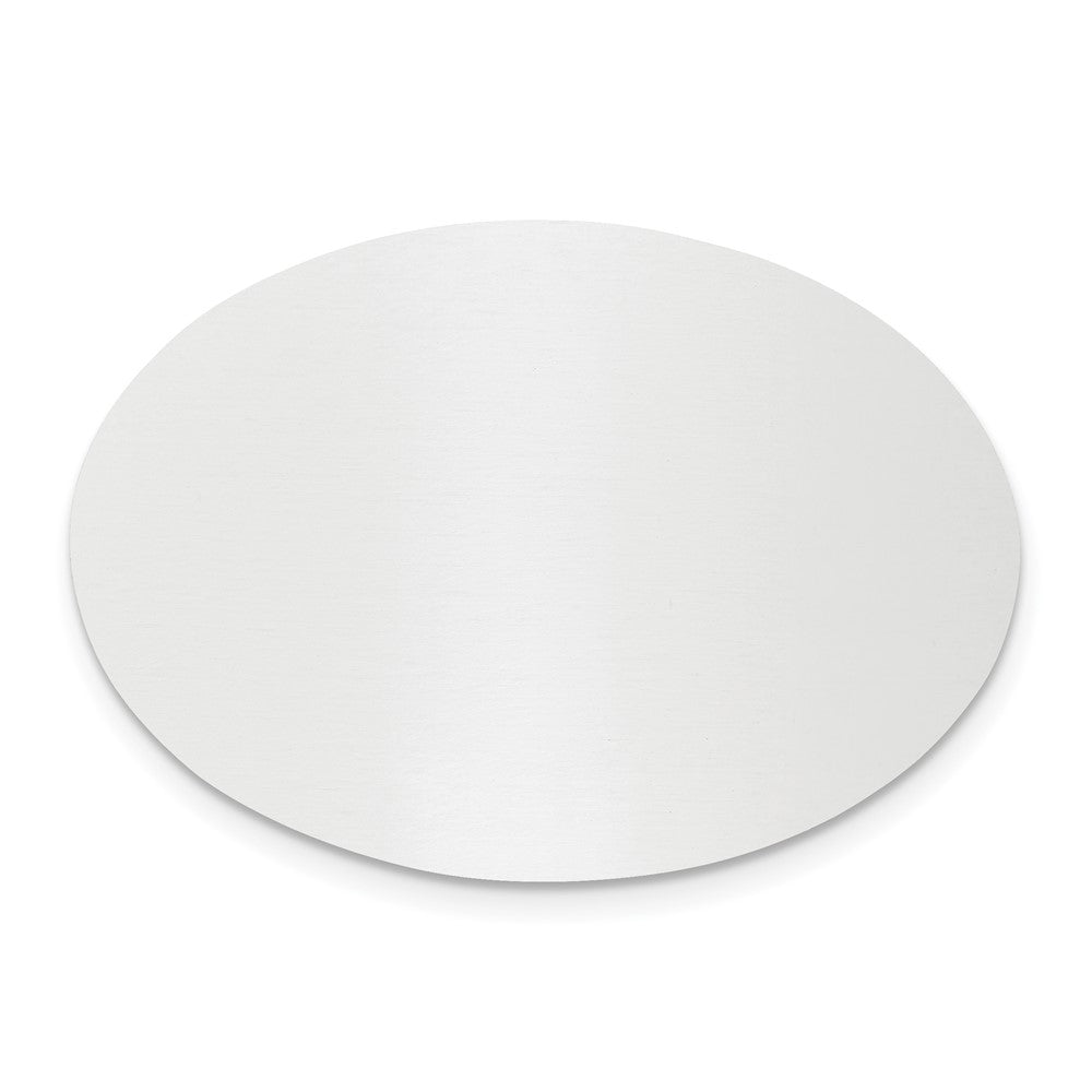 1 1/4 x 1 3/4 Oval Polished Aluminum Plates-Set of 6