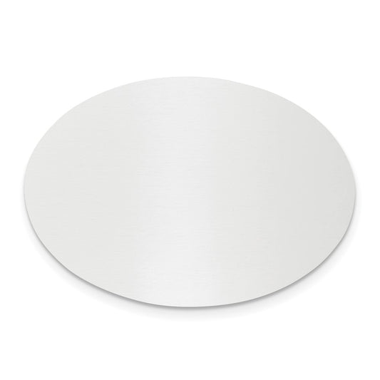 1 1/4 x 1 3/4 Oval Polished Aluminum Plates-Set of 6