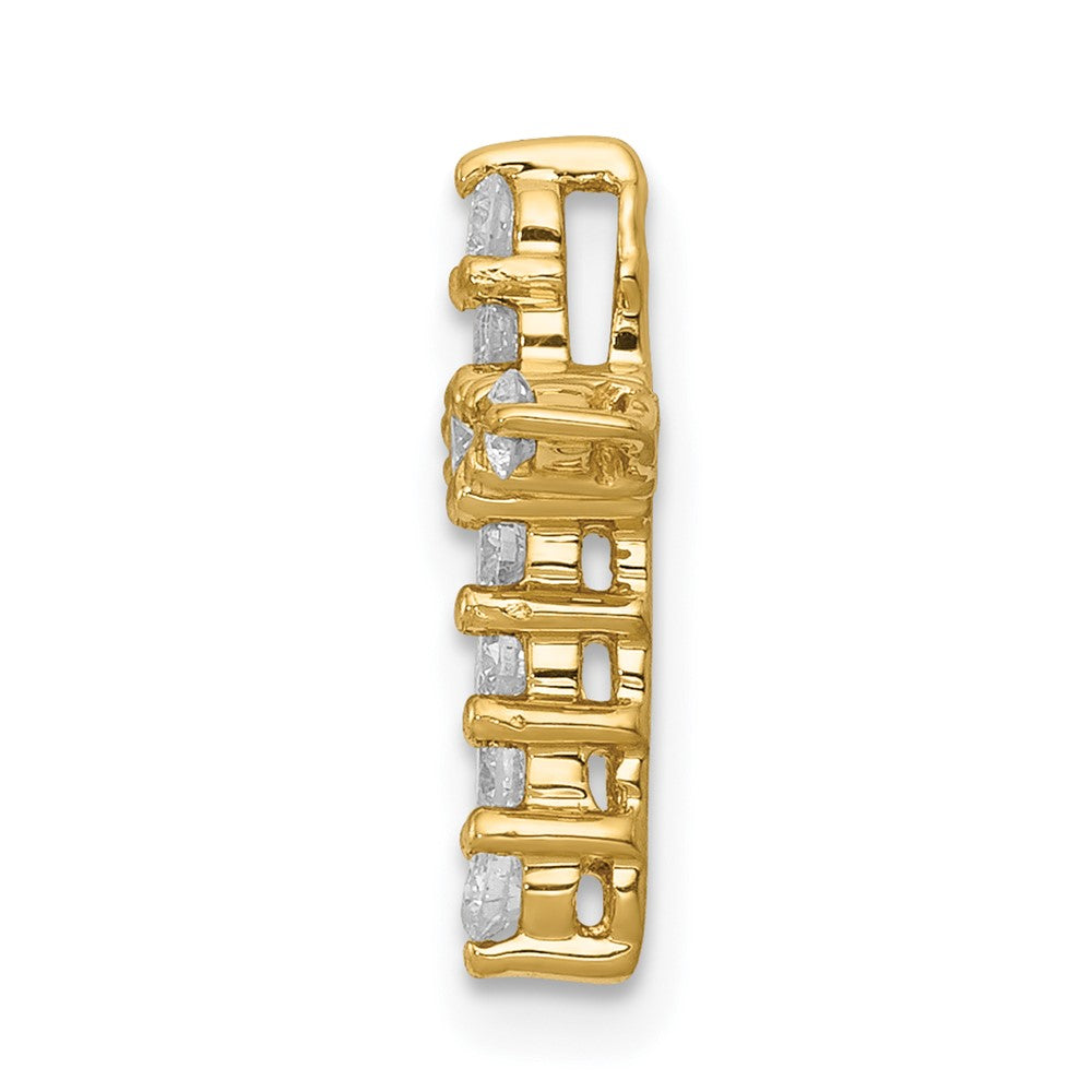 14k 1/3 carat Lab Grown Diamond VS/SI+ G+ Cross Chain Slide Pendant