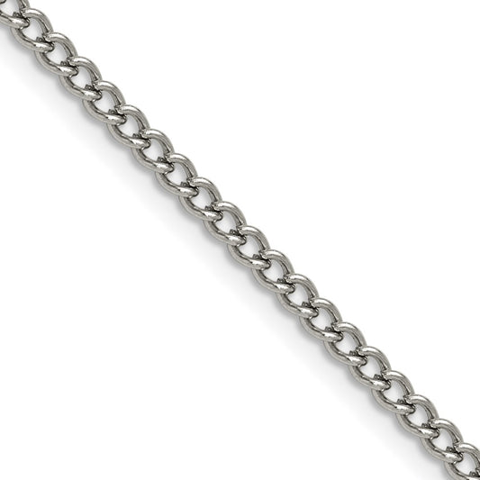 Chisel Stainless Steel Polished 3mm 20 inch Round Curb Chain