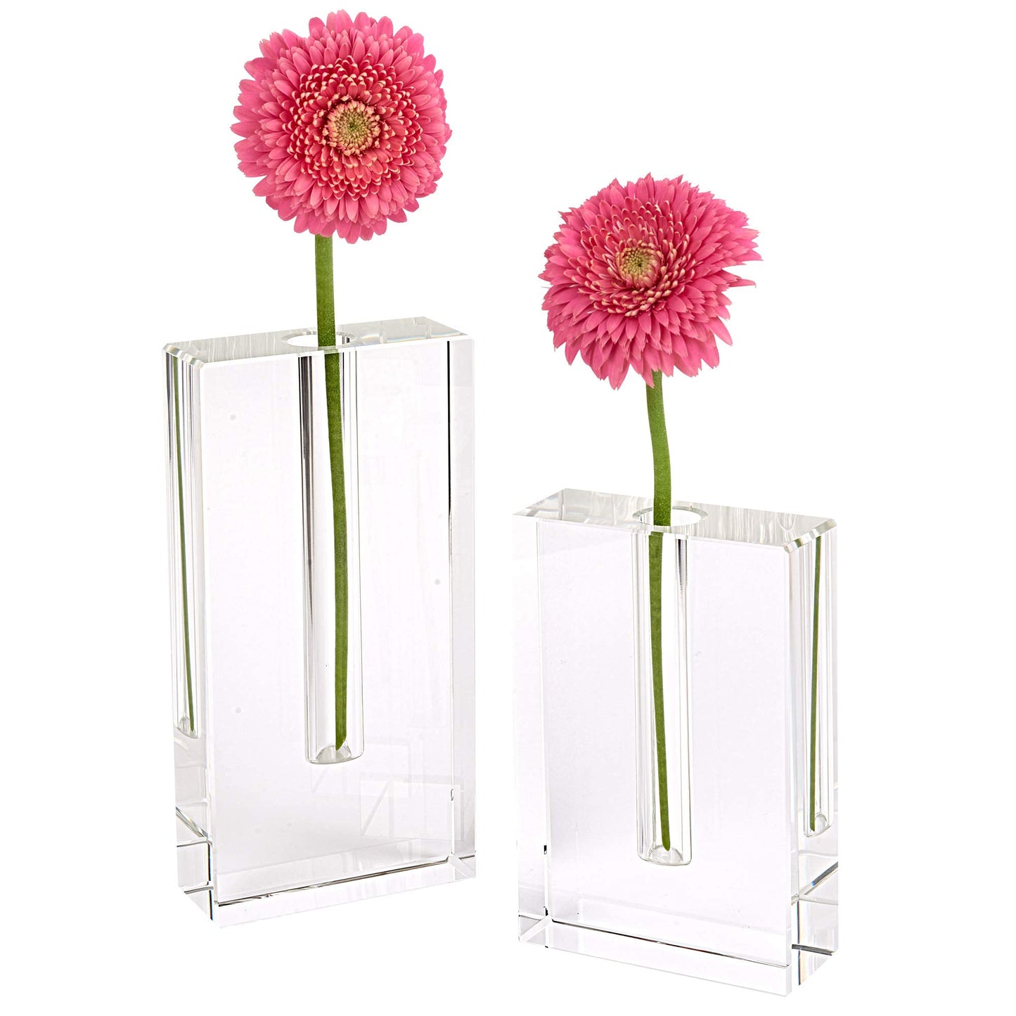 Rita Handcrafted Rectangle 6" Optical Crystal Bud Vase